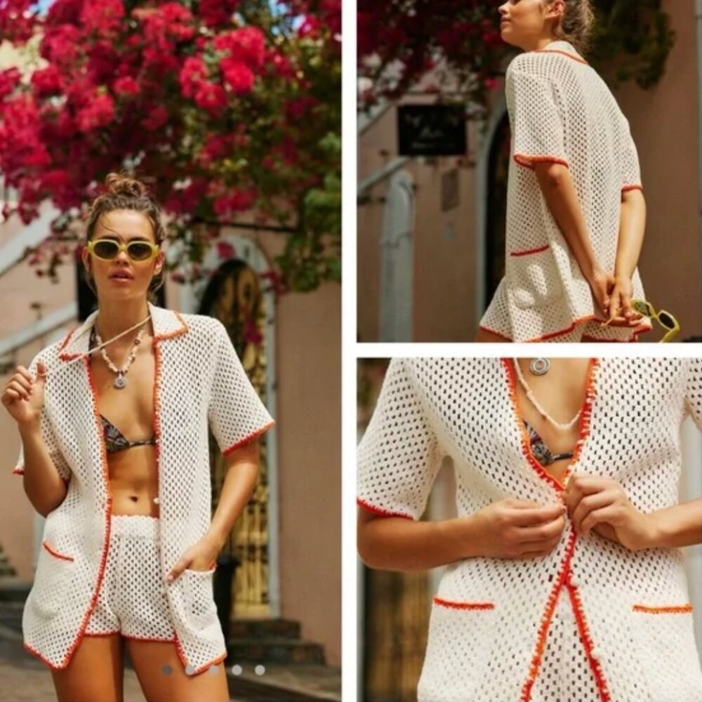 NWT FP Beach | Free People Cabana Fauxchet 2-Piece Set Swim Coverup | Size XS